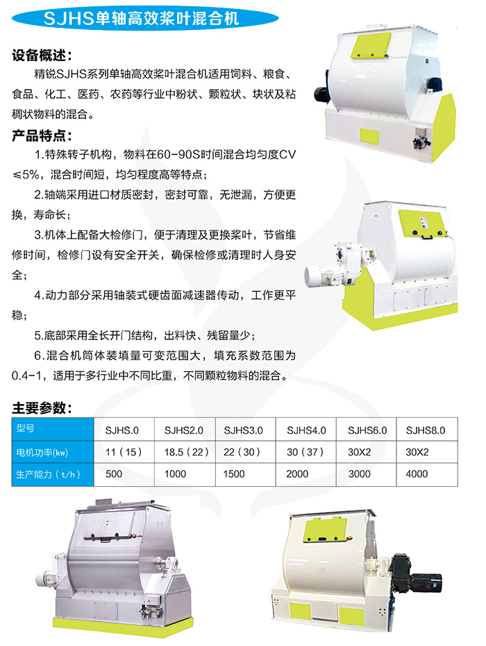 SLHSJ單軸漿葉混合機